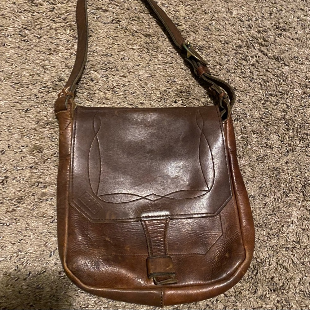 Vintage Frye western leather handbag